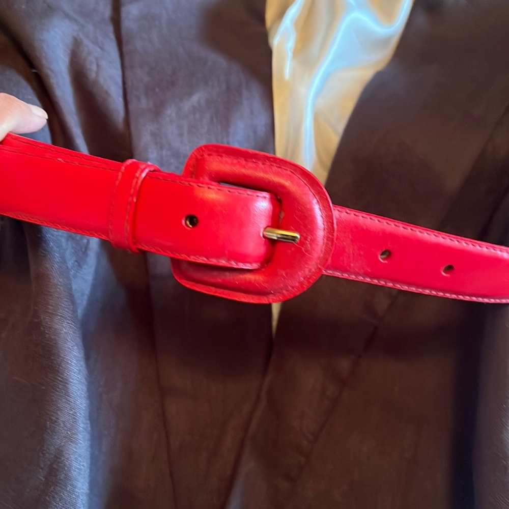 Vintage Anne Klein red belt